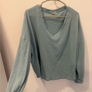 a.n.a Green Long Sleeve Boxy Sweatshirt